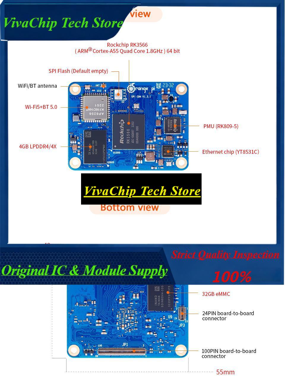 VivacpOrange Pi CM4 4GB RAM 32 - đánh giá và giá Compute Module 4 32Gb Wifi